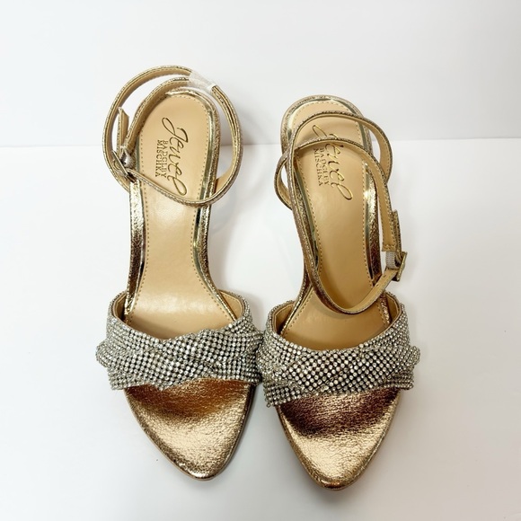 Jewel Badgley Mischka Gold and Silver Heels - Picture 7 of 7
